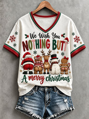 Women's We Wish You Nothing Butt A Merry Christmas T-Shirt