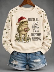 Women's Christmas Raglan Sleeve Sweatshirt