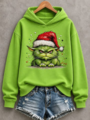 Women's Christmas Funny Cat Is This Enough? Print Casual Hoodie