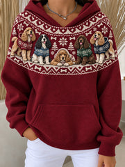Women's Cocker Spaniels Pattern Causal Hoodies