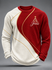 Men's Christmas Waffle Long Sleeve T-Shirt