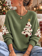 Women's Christmas Tree Art Sweater