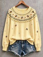 Women's Bee and Daisy Cozy Knit Sweater