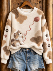 Women's Persian Pattern Causal Flannel Sweatshirt