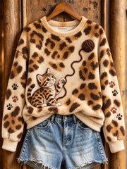 Women's Bengal Pattern Causal Flannel Sweatshirt