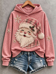 Women's Pink Santa Hoodie
