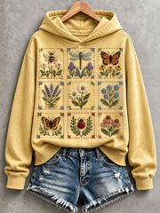 Women’s Floral and Insect Art Hoodie