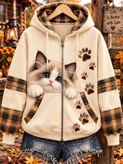Women's Life Is Better With Cats Zip-Up Hoodie