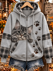 Women's Life Is Better With Cats Zip-Up Hoodie