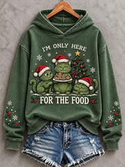 Women's Christmas Funny Cat Art Regular Hoodie