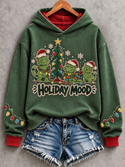 Women's Christmas Funny Cat Art Regular Hoodie