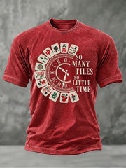 Men's So Many Tiles So Little Time Christmas Mahjong Casual T-shirt