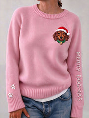 Women's Cute Dachshund Cozy Knit Sweater