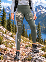 Women's Wilderness Trail Print Hike Lovers Leggings