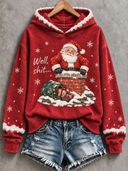 Women's Christmas Will Shit Funny Print Regular Hoodie