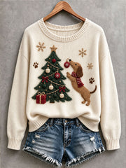 Women’s Lovely Dachshund Cozy Knit Sweater