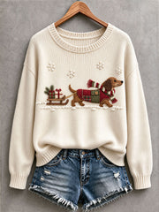 Women’s Lovely Dachshund Cozy Knit Sweater