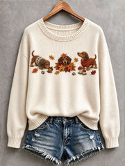 Women’s Lovely Dachshund Cozy Knit Sweater