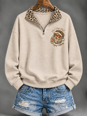 Women’s Christmas Mahjong Print Casual Sweatshirt