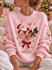 Women's Cute Christmas Cute Santa Claus Sweater