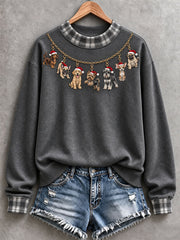 Women’s Funny Dog Mock-Neck Sweatshirt