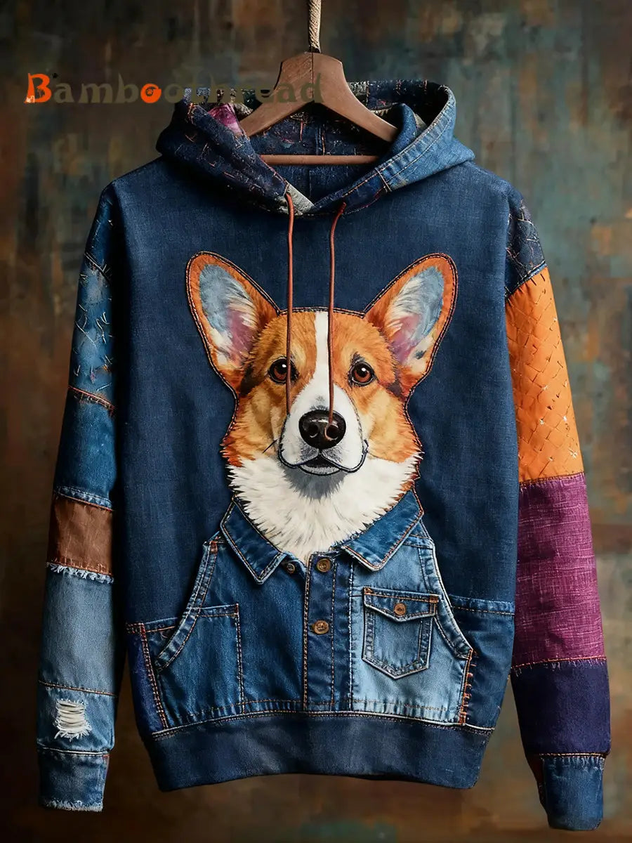 Unisex Animal Art Print Casual Vintage Hoodie A / S