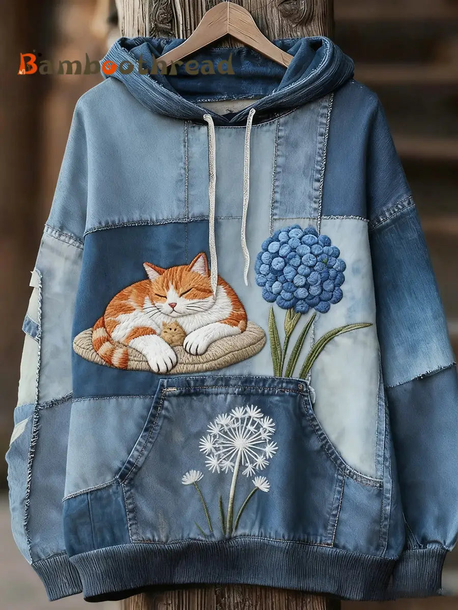 Unisex Animal Art Print Casual Vintage Hoodie A / S