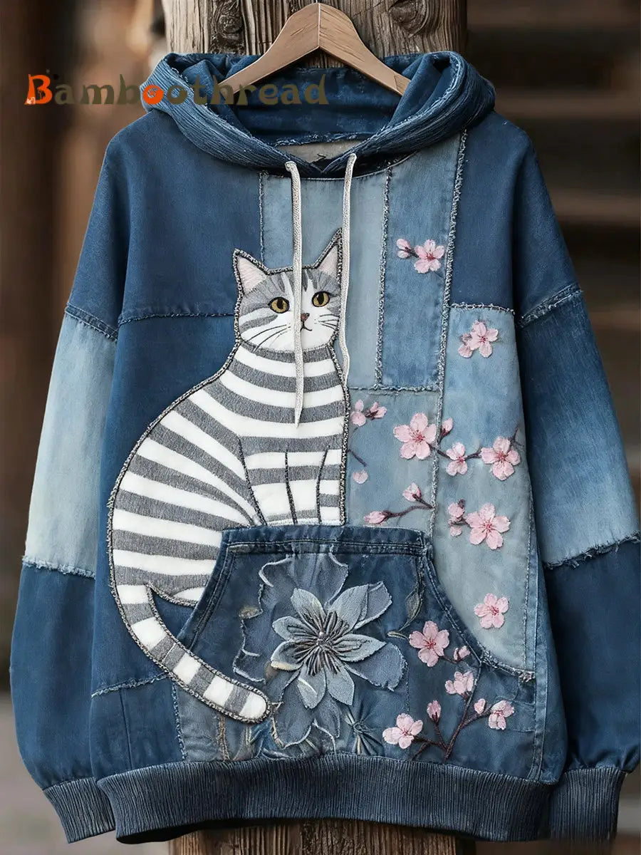 Unisex Animal Art Print Casual Vintage Hoodie A / S