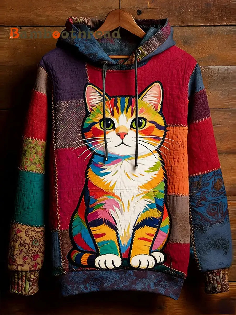 Unisex Retro Animal Art Print Comfortable Casual Sweatshirt A / S