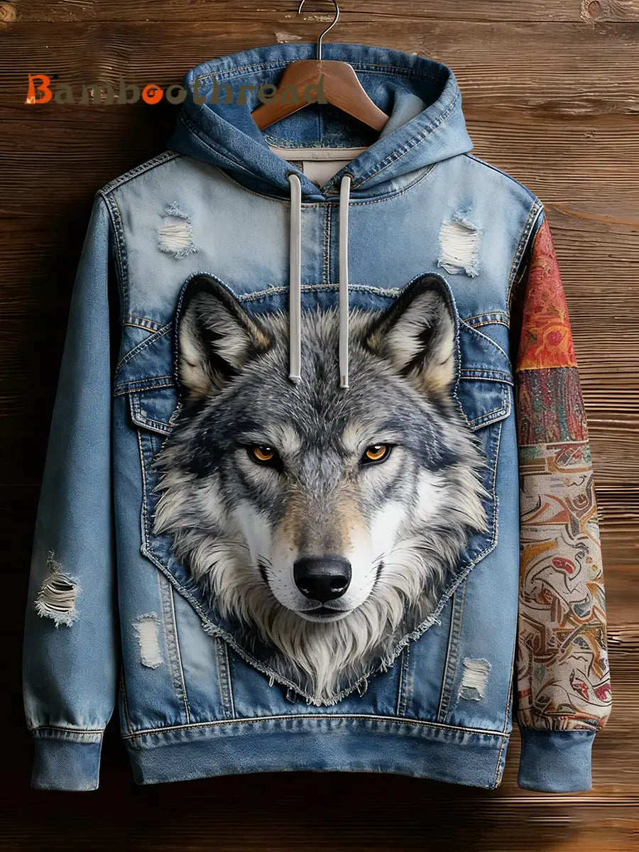 Unisex Retro Animal Art Print Comfortable Casual Sweatshirt A / S