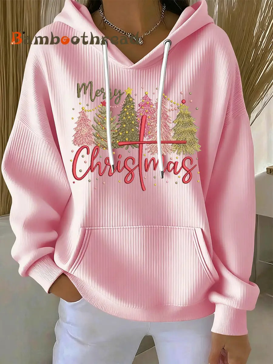 Women Christmas Vintage Animal Floral Art Hoodie Casual Top A / S