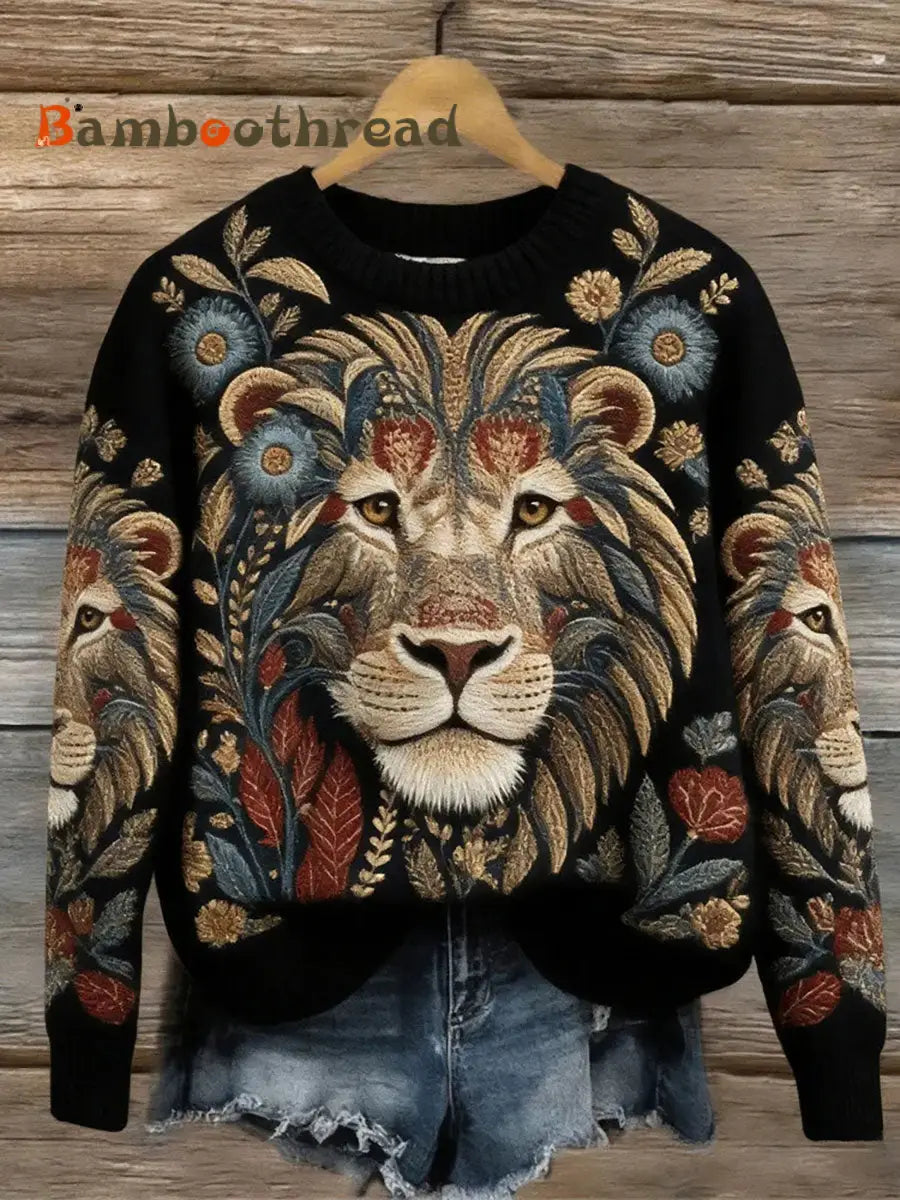 Women’s animal print casual top Black / S