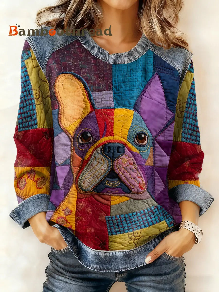 Women’s Casual Patchwork Animal Print Hooded Sweatshirt As picture / S