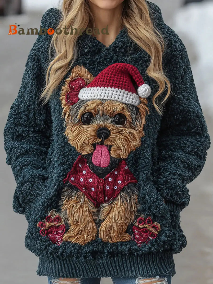 Women’s Christmas Dog tops As picture / S