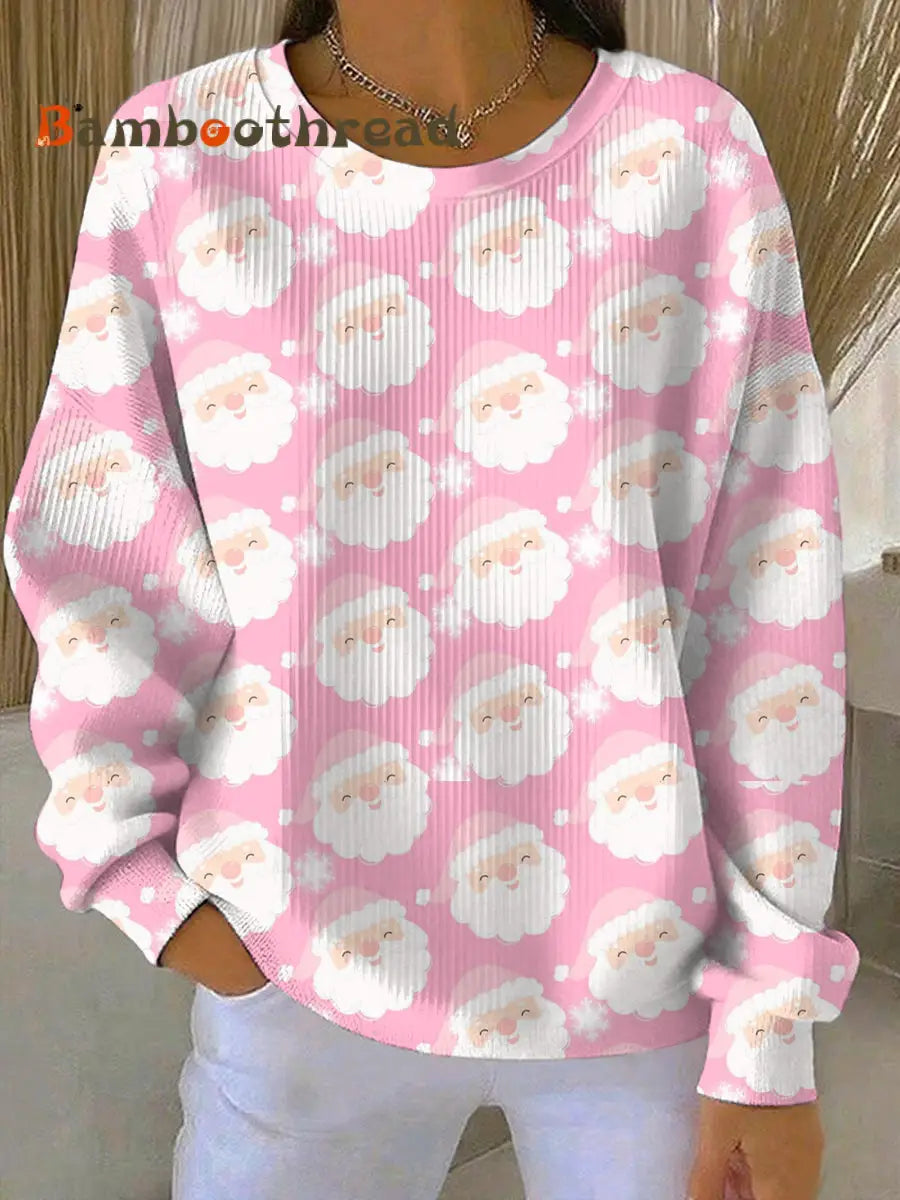 Women’s Christmas Print Casual Sweatshirt As picture / S