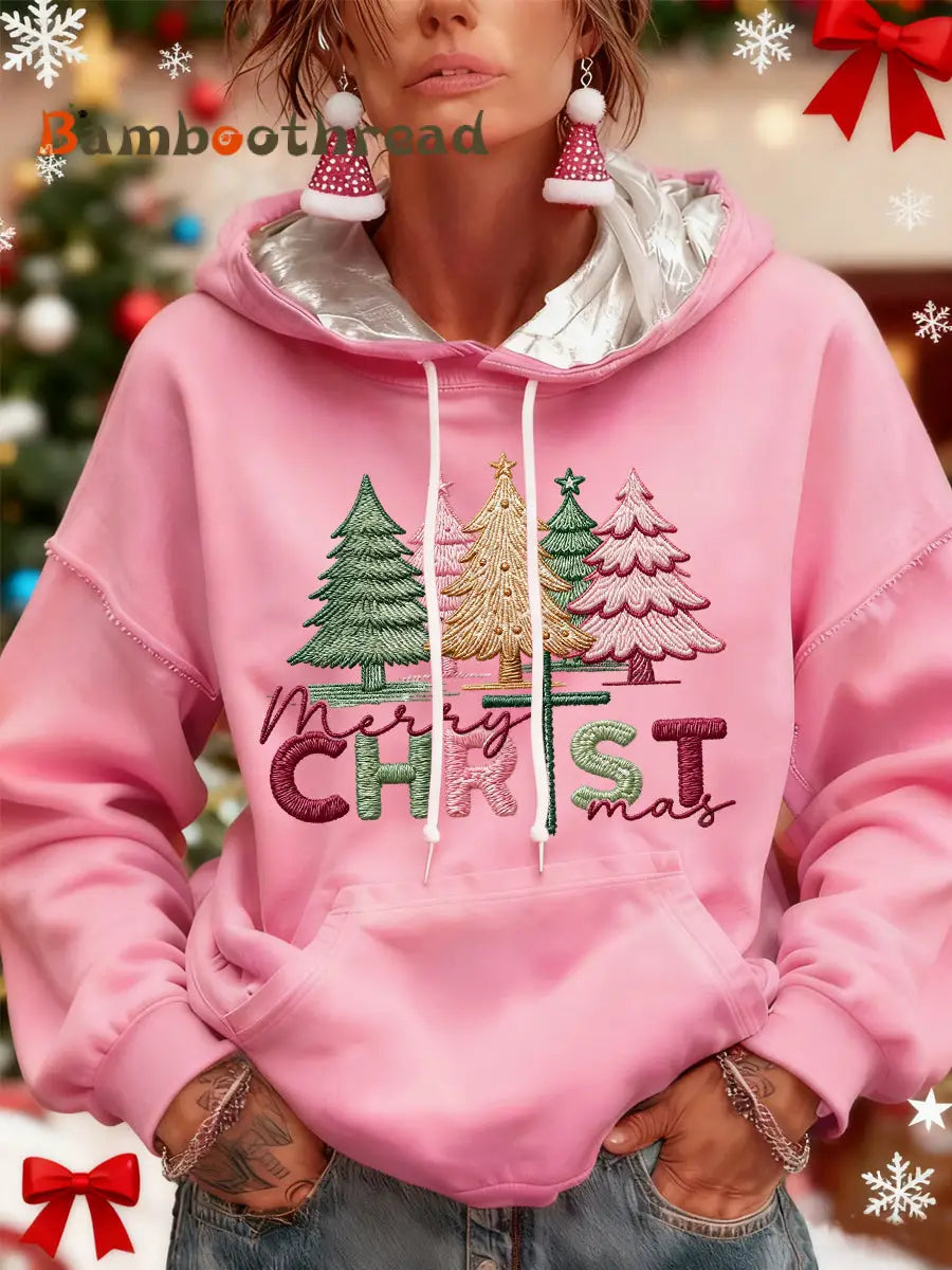 Women’s Christmas Tree Print Casual Sweatshirt
