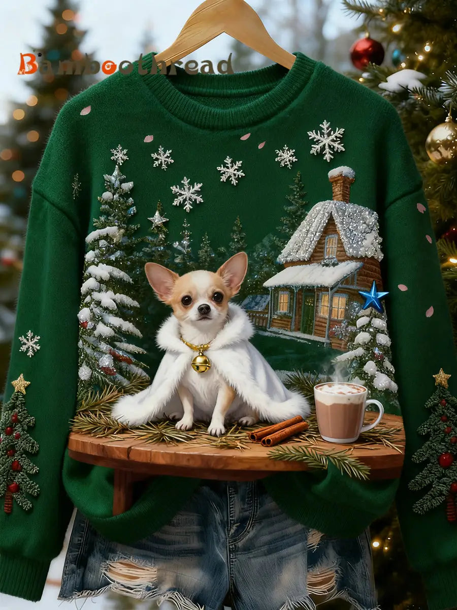 Women’s Retro Animal Art Print Casual Flannel Top A / S