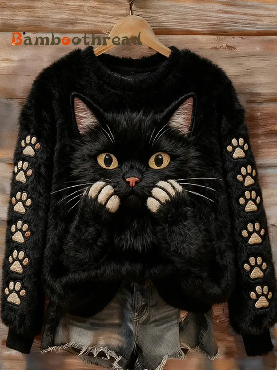 Women’s Retro Animal Art Print Casual Flannel Top A / S