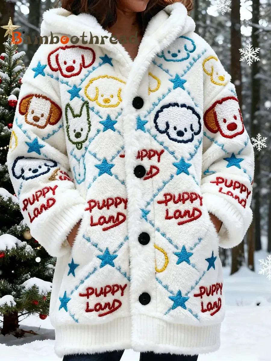 Women’s Retro Animal Art Print Comfortable Flannel Cardigan A / S