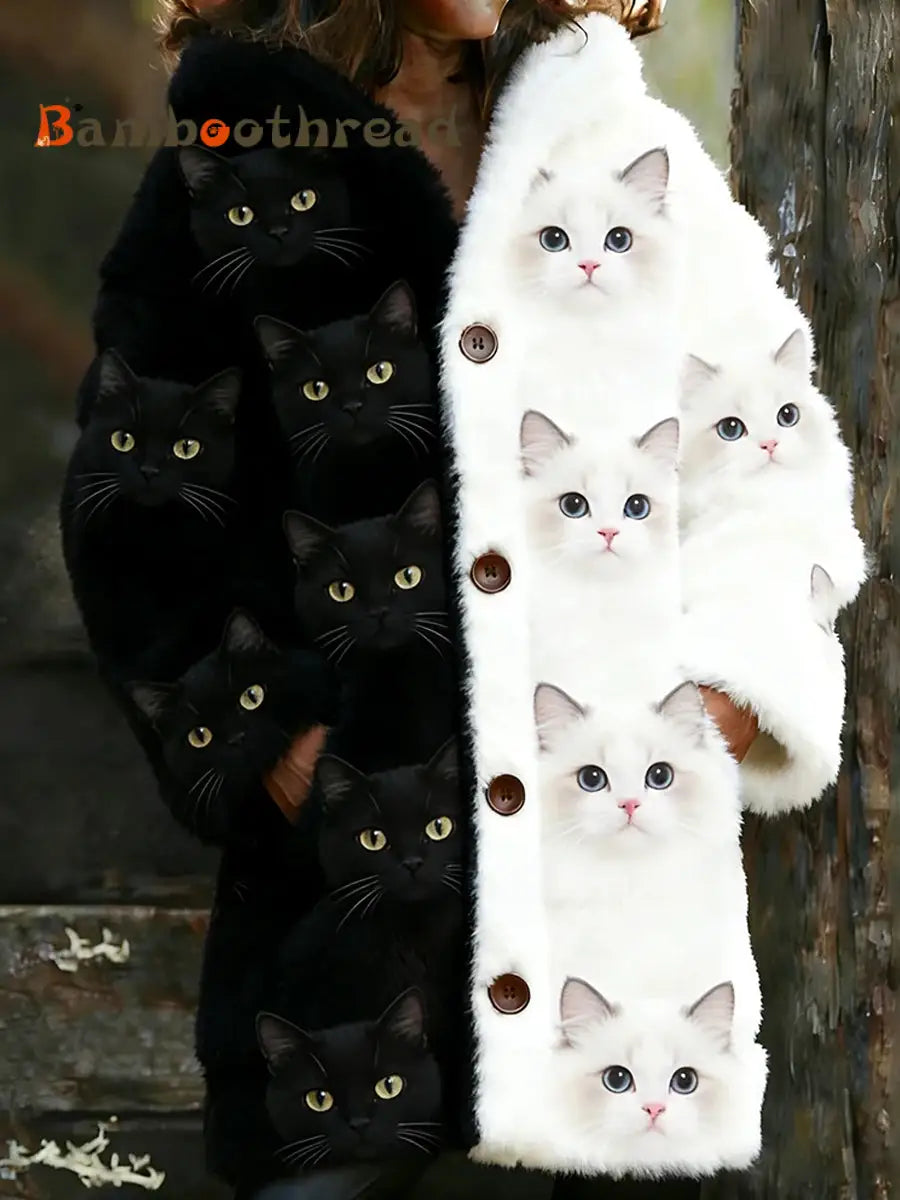 Women’s Retro Animal Art Print Comfortable Flannel Jacket A / S