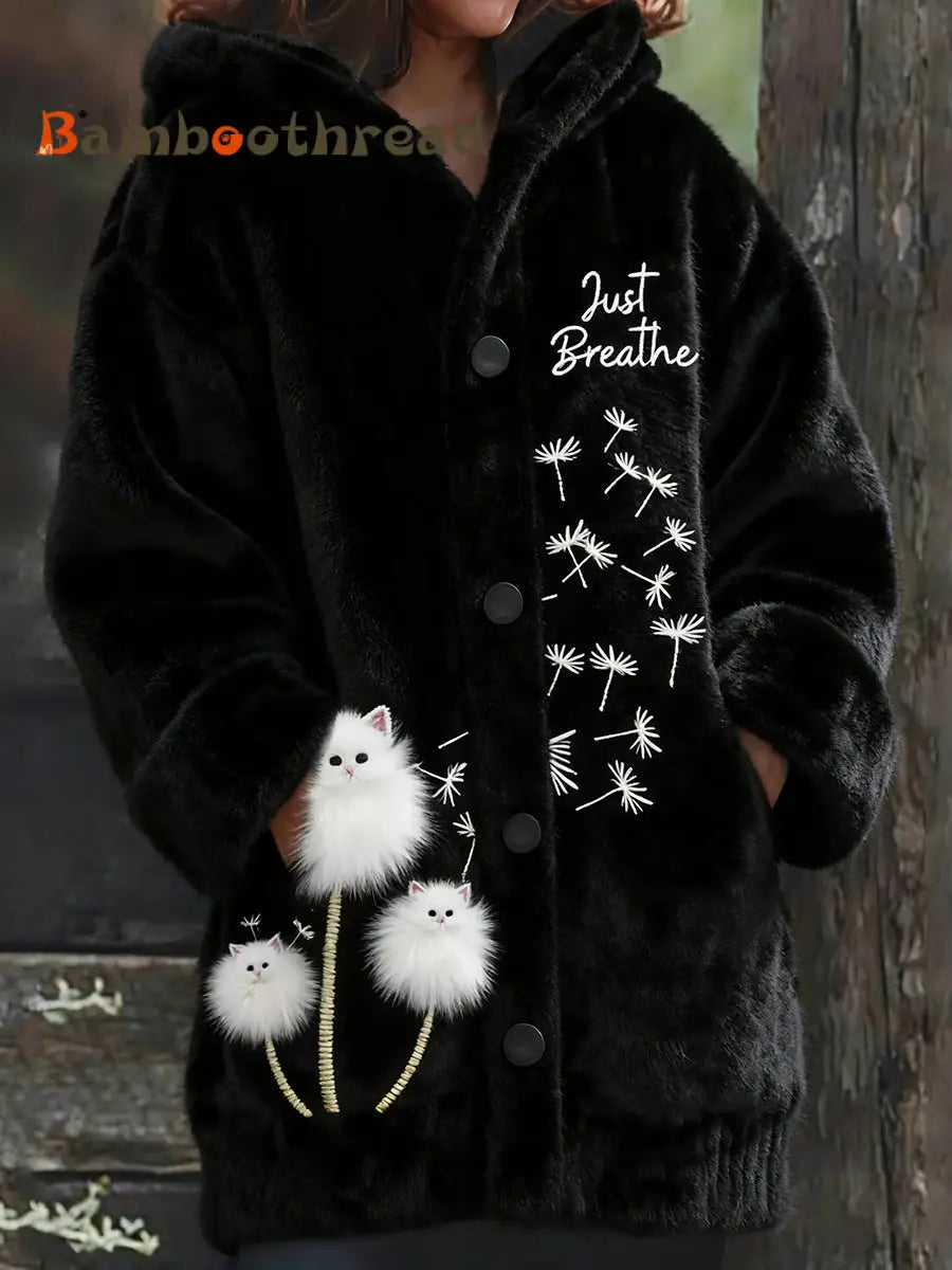 Women’s Retro Animal Art Print Comfortable Flannel Jacket A / S