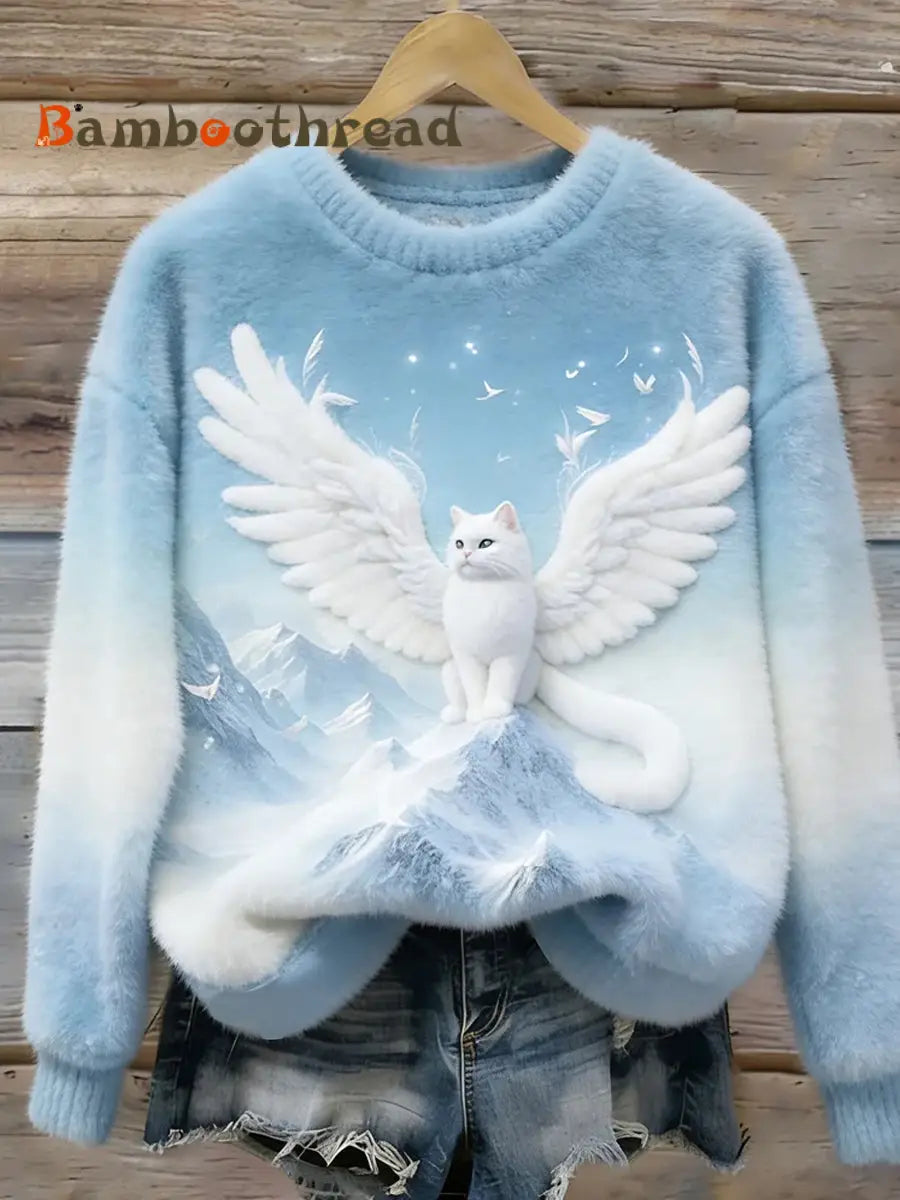 Women’s Retro Animal Art Print Comfortable Flannel Top A / S