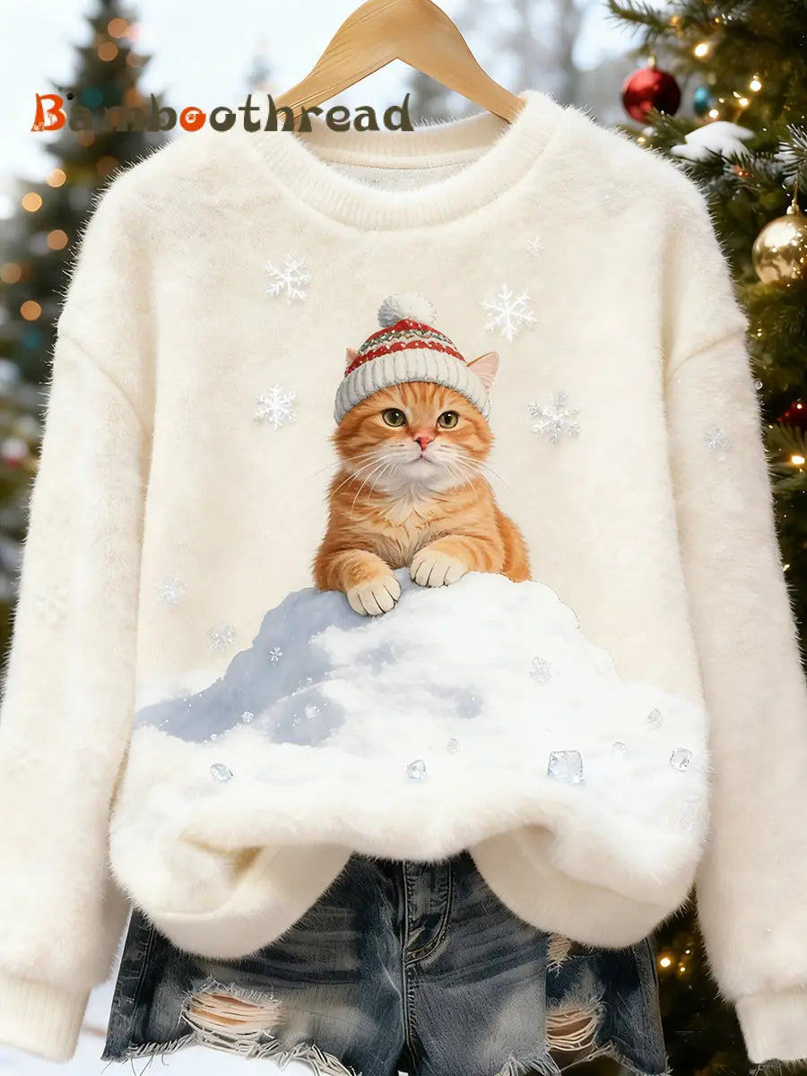 Women’s Retro Animal Art Print Comfortable Flannel Top A / S