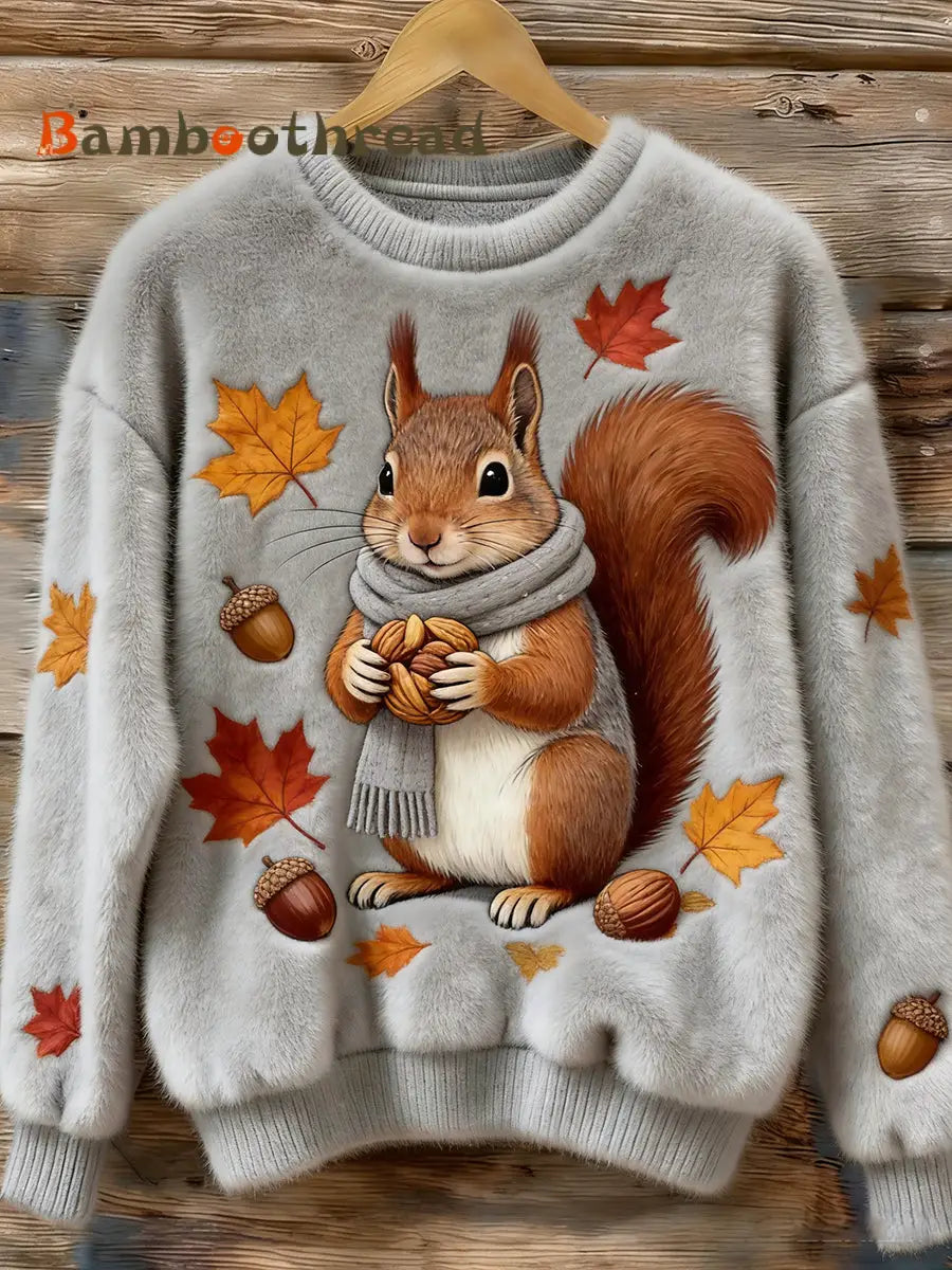 Women’s Retro Animal Art Print Comfortable Flannel Top A / S