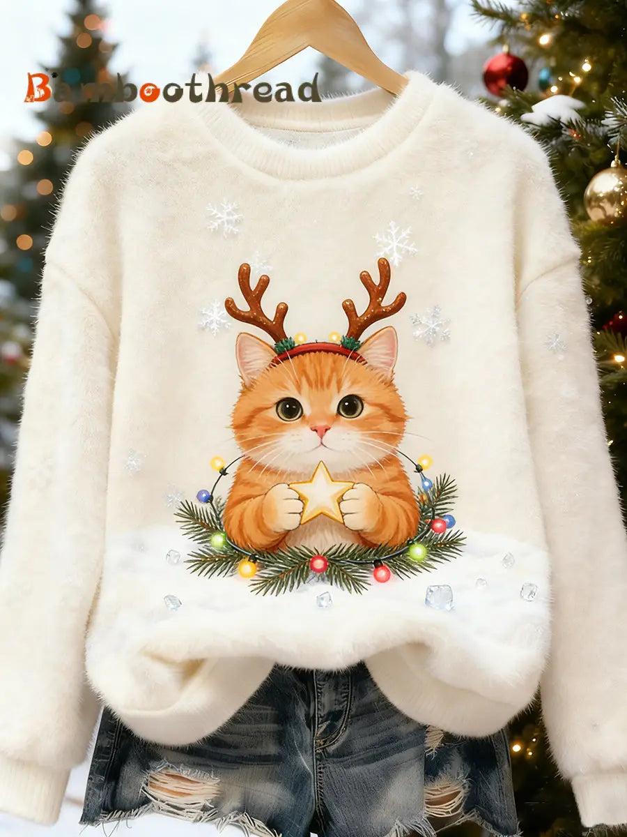 Women’s Retro Animal Art Print Comfortable Flannel Top A / S