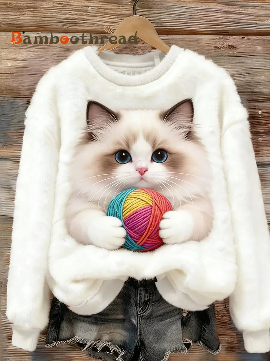 Women’s Retro Animal Art Print Comfortable Flannel Top A / S