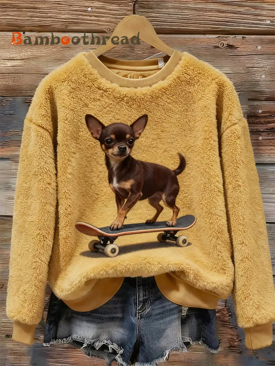 Women’s Retro Animal Art Print Comfortable Flannel Top A / S