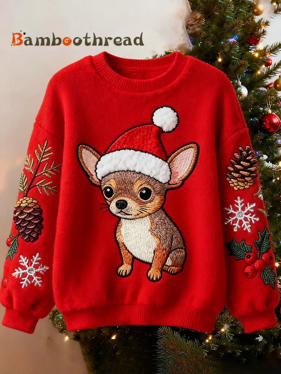 Women’s Retro Animal Christmas Art Print Casual Flannel Top A / S