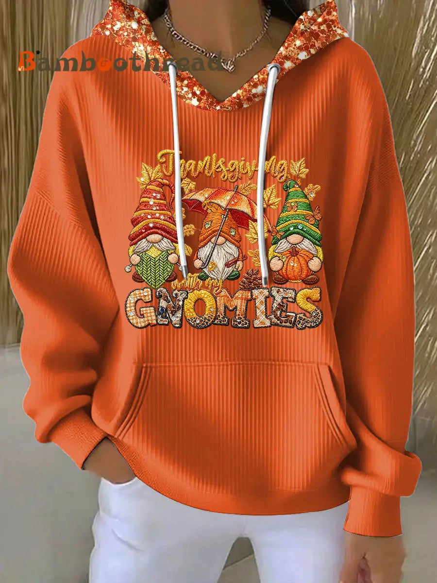 Women’s Thanksgiving Leopard Print Artistic Casual Hoodie Multicolour / S