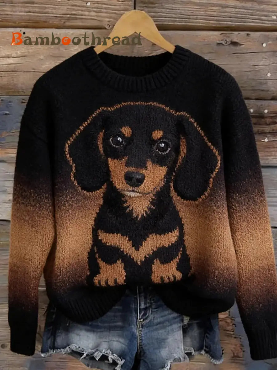 Women’s Vintage Animal Print Comfort Casual Sweater A / S